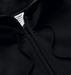 Vetements - Logo-Appliquéd Fleece-Back Cotton-Jersey Zip-Up Hoodie - Black