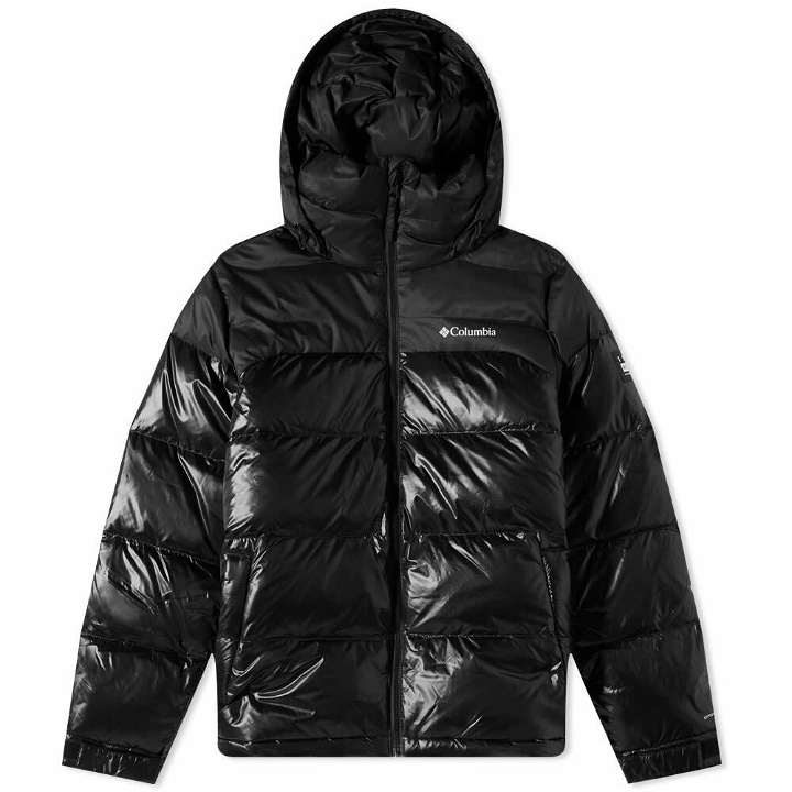 Photo: Columbia Men's Bulo Point II Down Jacket in Black Shiny And Bl