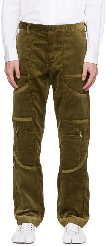 Photo: Comme des Garçons Shirt Khaki Paneled Cargo Pants