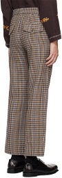 Bode Brown Marston Check Trousers
