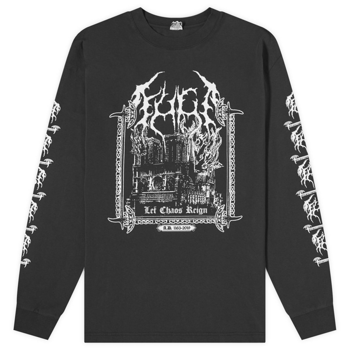 Photo: FUCT Men's Notre Dame Long Sleeve T-Shirt in Black