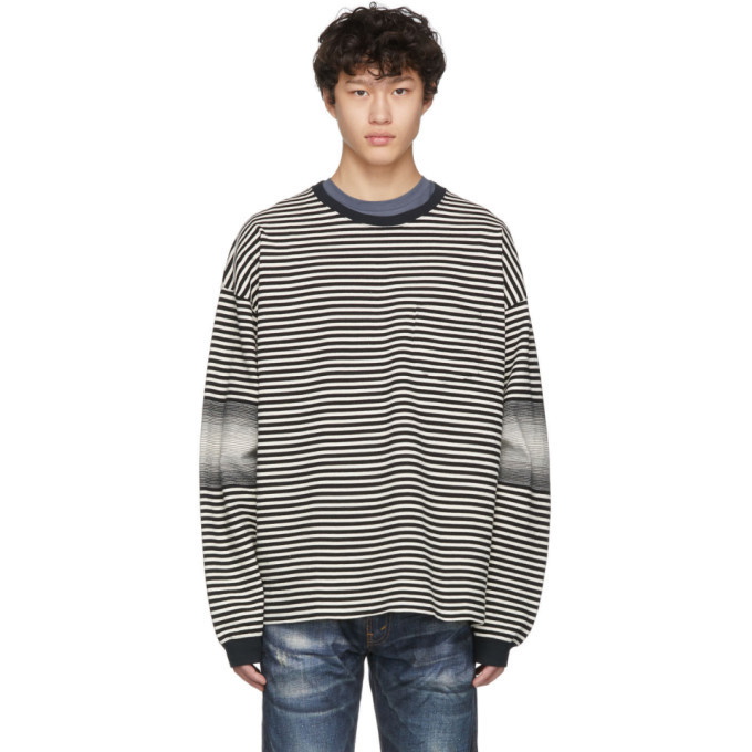 Photo: Remi Relief Black and White Striped Long Sleeve T-Shirt