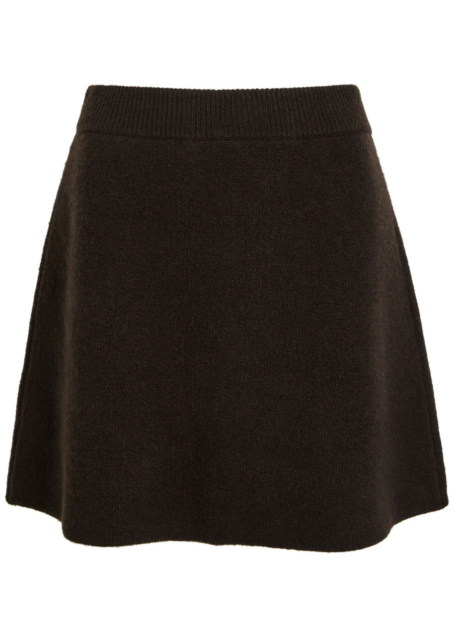 Lisa Yang Clare Cashmere Mini Skirt Dark Brown