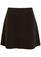 Lisa Yang Clare Cashmere Mini Skirt Dark Brown