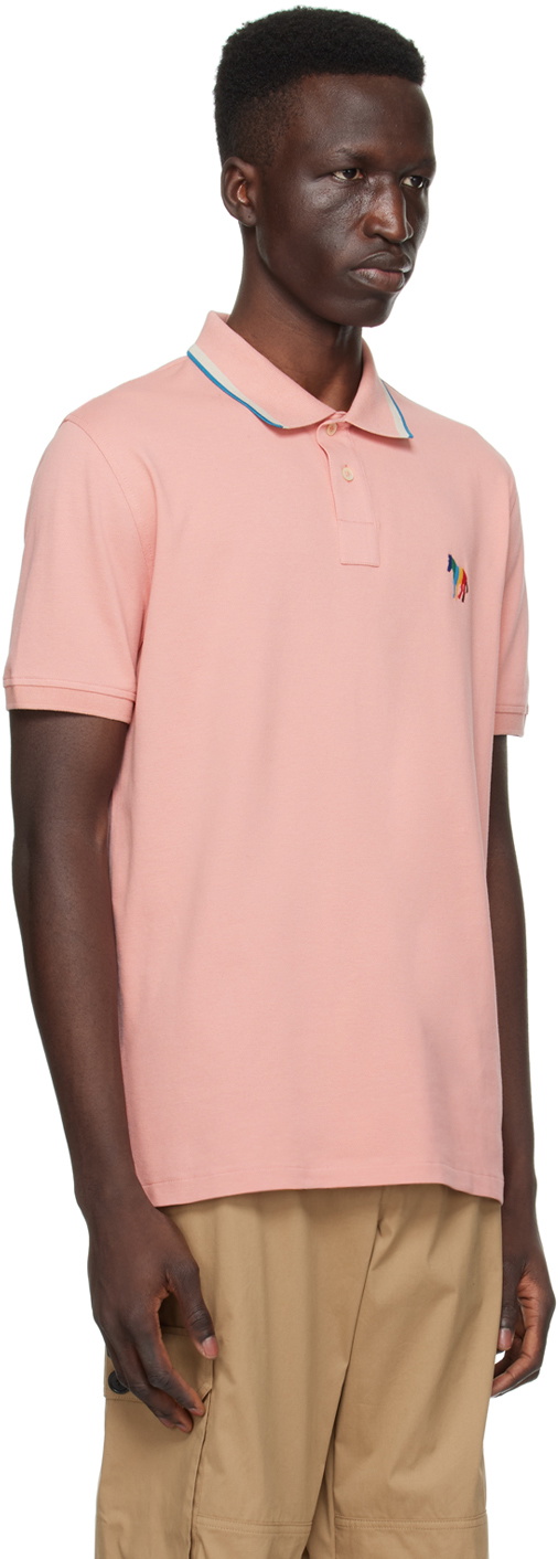 PS by Paul Smith Pink Broad Stripe Zebra Polo