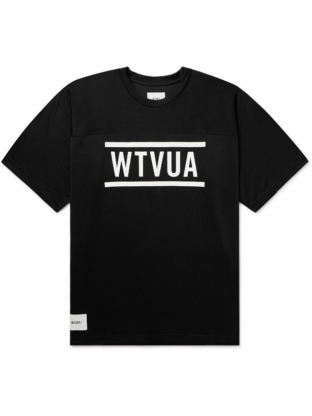 Photo: WTAPS - Printed Cotton-Blend Jersey T-Shirt - Black
