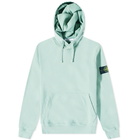 Stone Island Men's Brushed Cotton Popover Hoody in Aqua