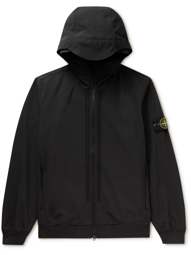 Photo: Stone Island - Logo-Appliquéd Shell Hooded Jacket - Black