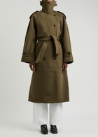 Day Birger ET Mikkelsen Lynn Belted Woven Trench Coat Khaki