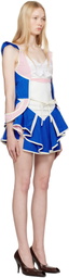 Ashley Williams Blue & Pink Diana Minidress