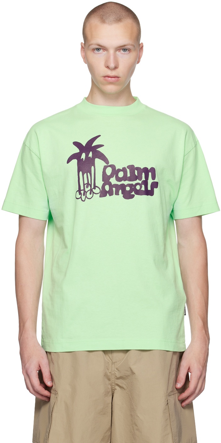 Palm Angels Green Douby T-Shirt Palm Angels