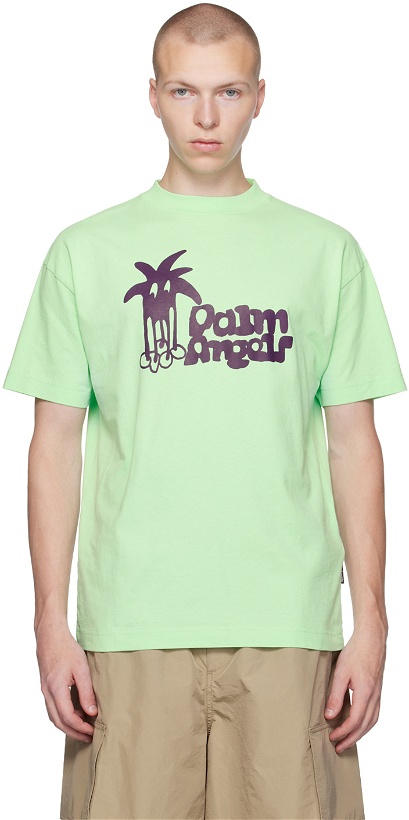 Photo: Palm Angels Green Douby T-Shirt