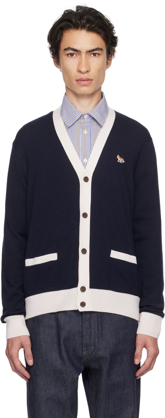 Maison Kitsuné Navy Baby Fox Cardigan Maison Kitsune
