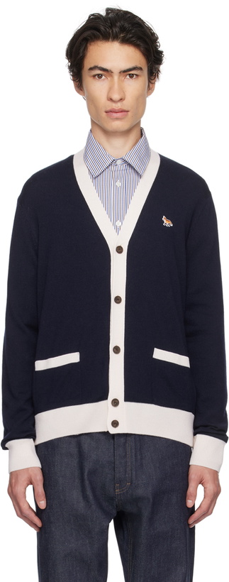 Photo: Maison Kitsuné Navy Baby Fox Cardigan