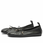 ALOHAS Women's Rosalind Brown Leather Ballet Pumps in Black