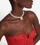 Magda Butrym - Pearl and crystal-embellished choker