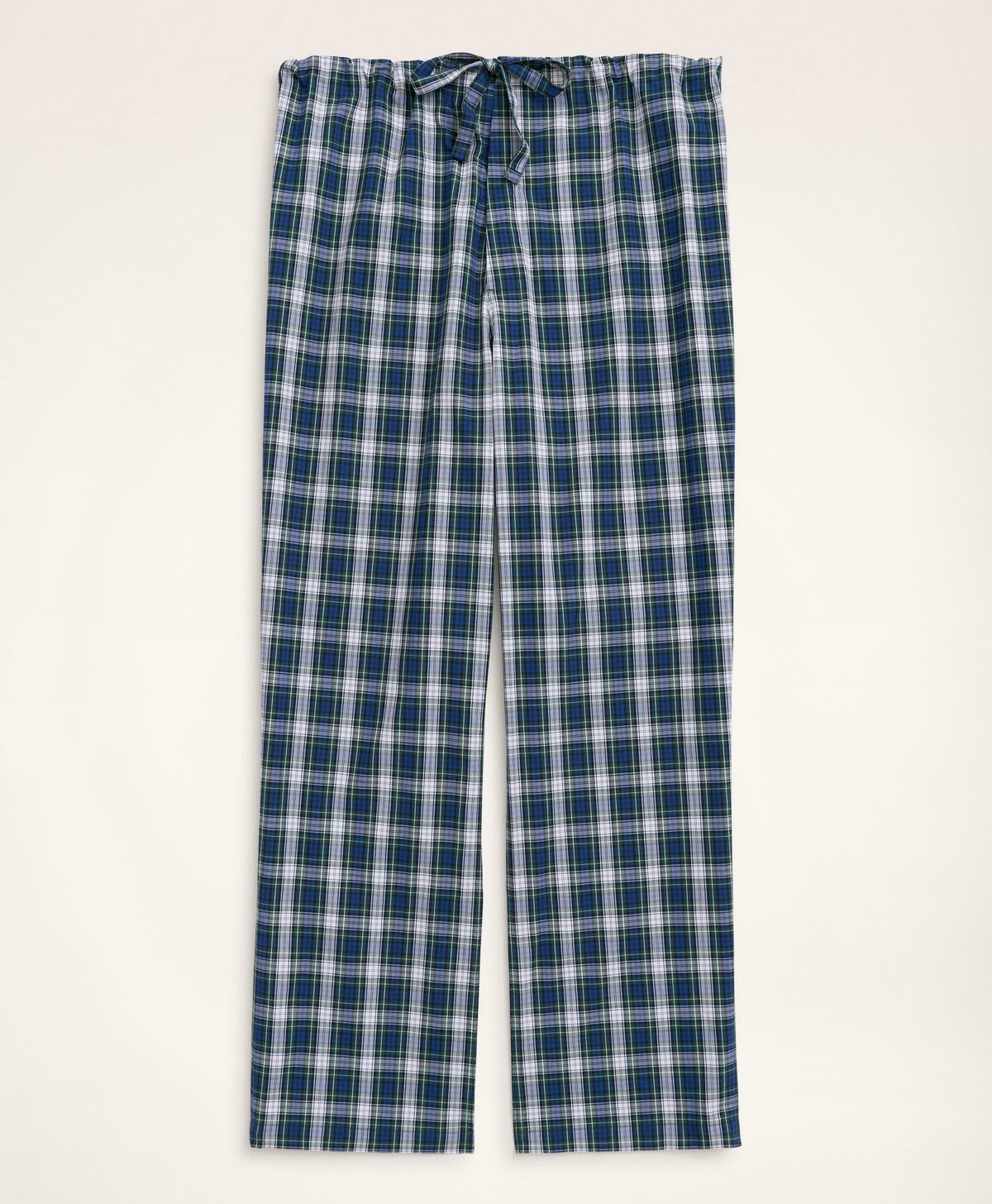 Brooks Brothers Men's Cotton Broadcloth Tartan Pajamas | Blue Brooks ...