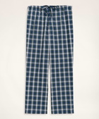 Brooks Brothers Men's Cotton Broadcloth Tartan Pajamas | Blue