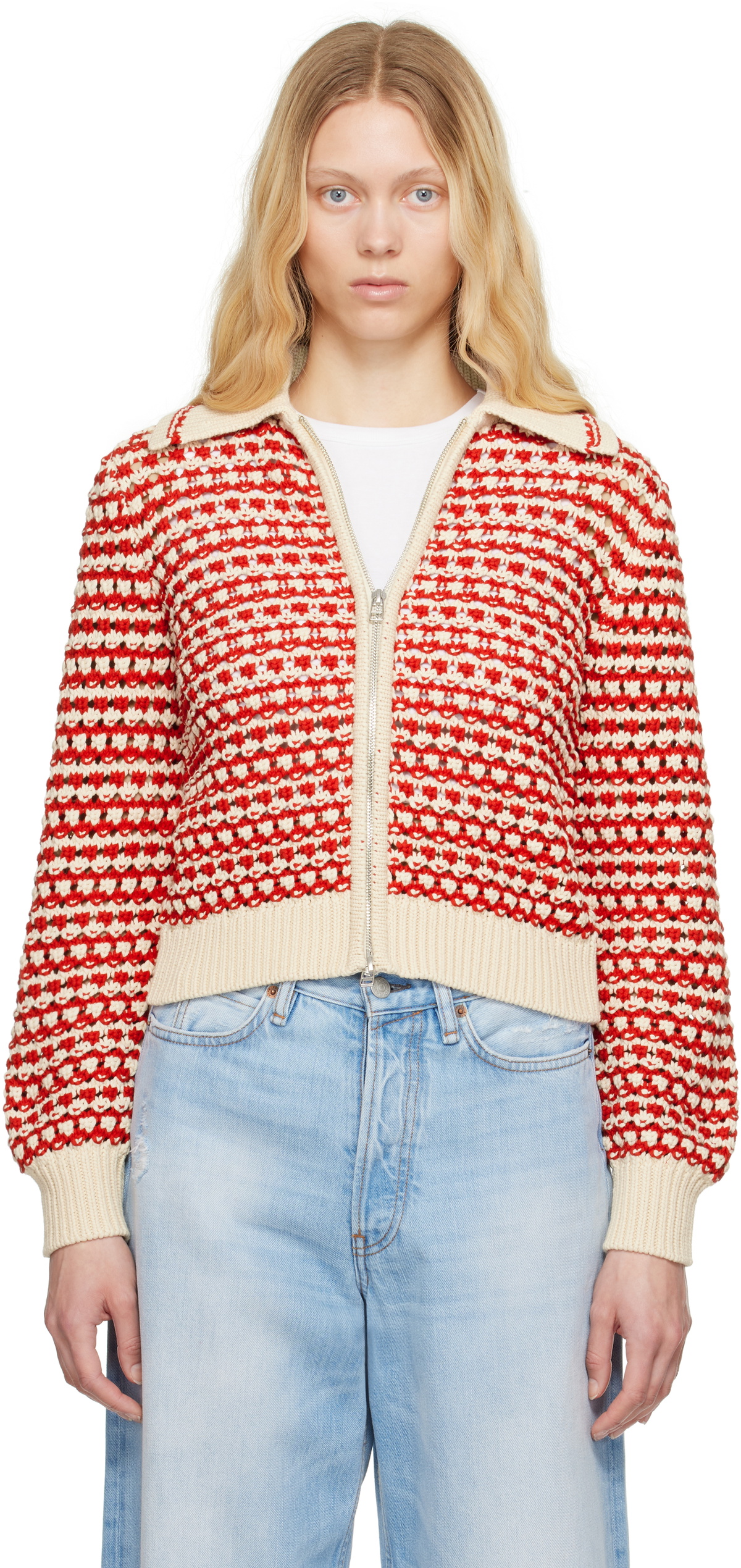 Guest in Residence Red & Off-White Kirby Jacket