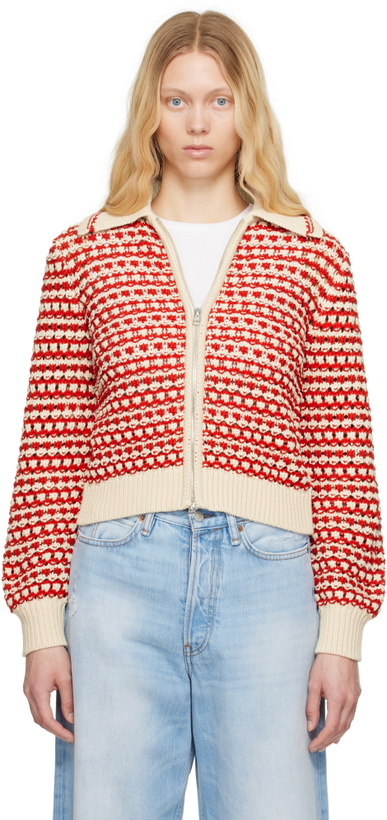 Photo: Guest in Residence Red & Off-White Kirby Jacket