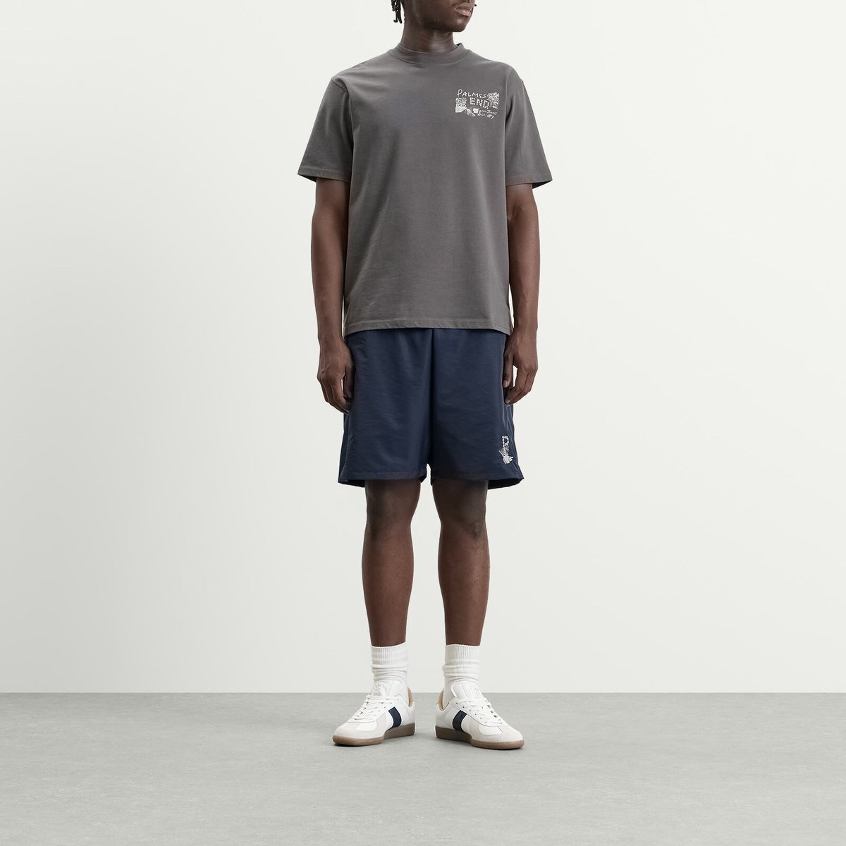 END. x Palmes Men's Scene T-Shirt in Charcoal