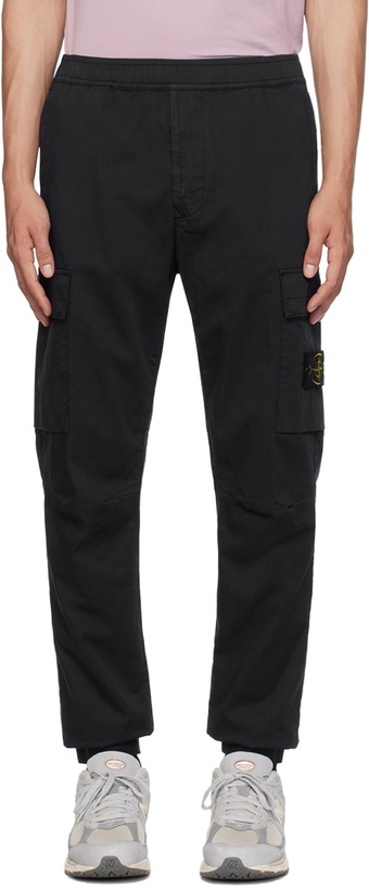 Photo: Stone Island Navy Drawstring Cargo Pants