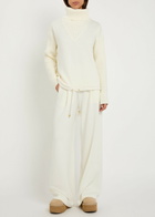 Varley The Extra Wide Leg 32 Stretch-jersey Sweatpants Ecru