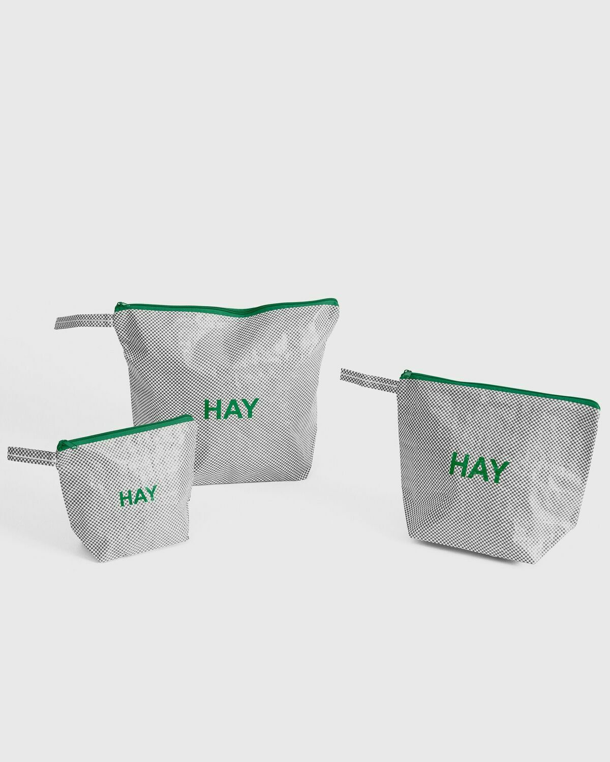 HAY Candy Mono Wash Bag Grey Mens Small Bag
