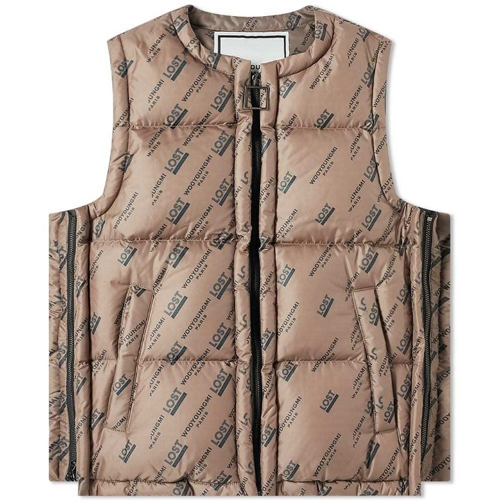 Photo: Wooyoungmi All Over Logo Gilet Beige & Black
