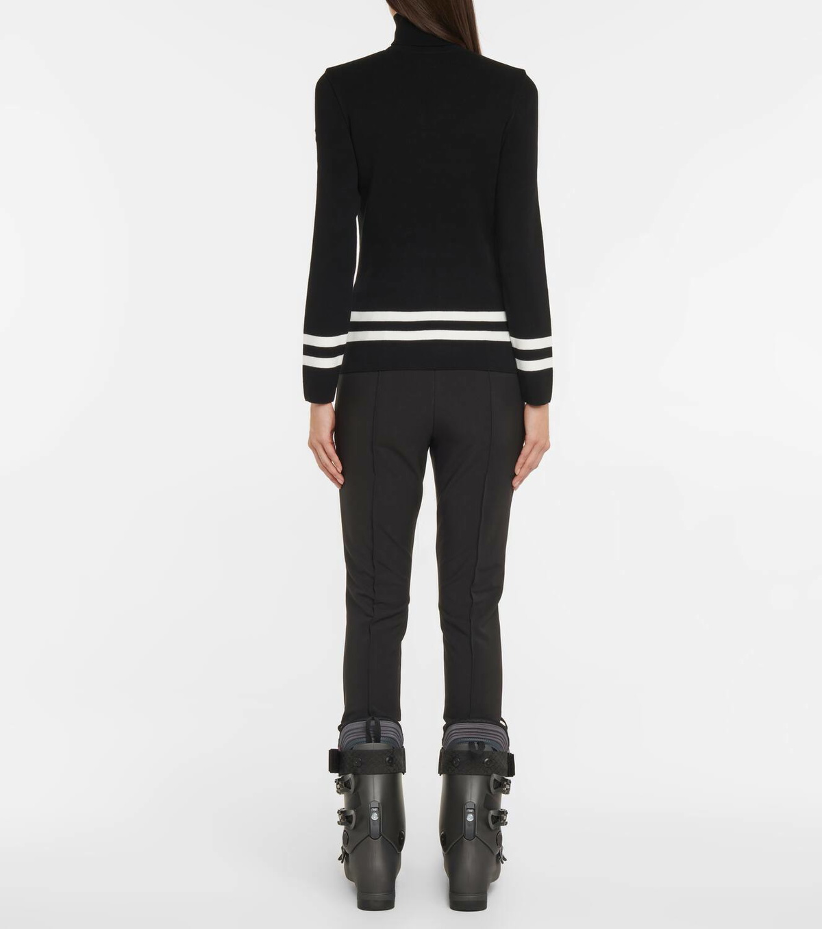 Fusalp Striped turtleneck knit sweater