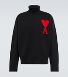 Ami Paris Ami de Cœur virgin wool turtleneck sweater
