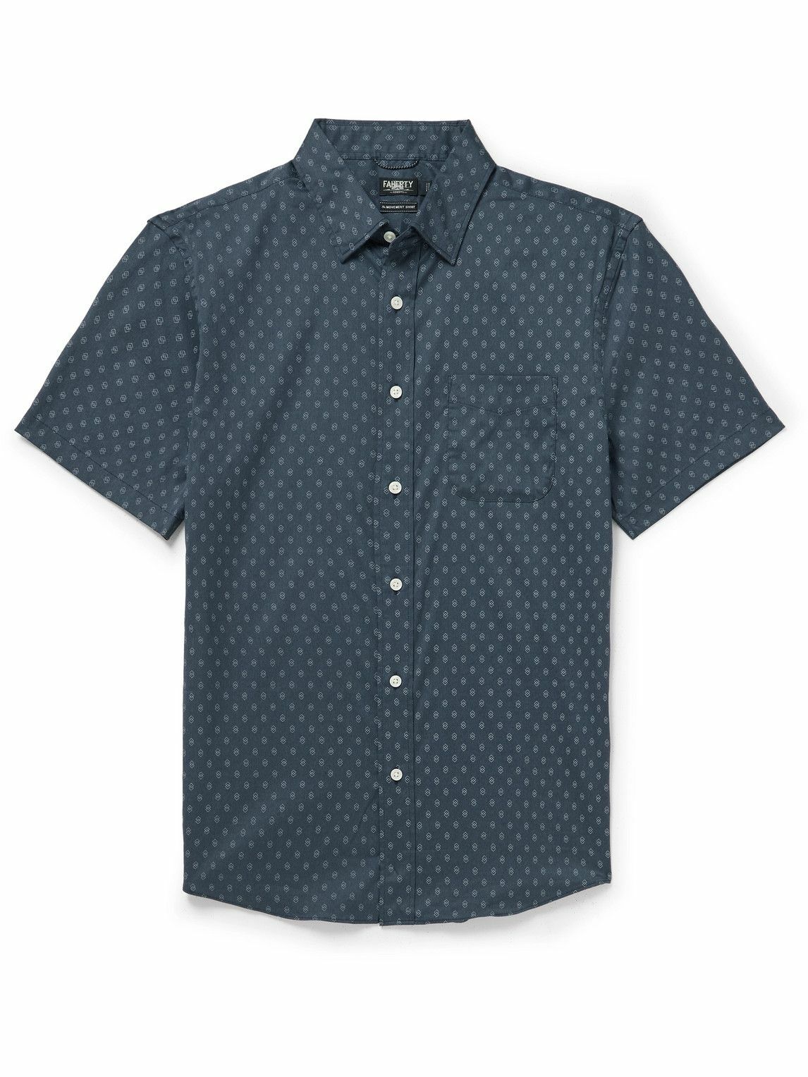 Faherty - Movement Printed Supima Cotton-Blend Shirt - Blue