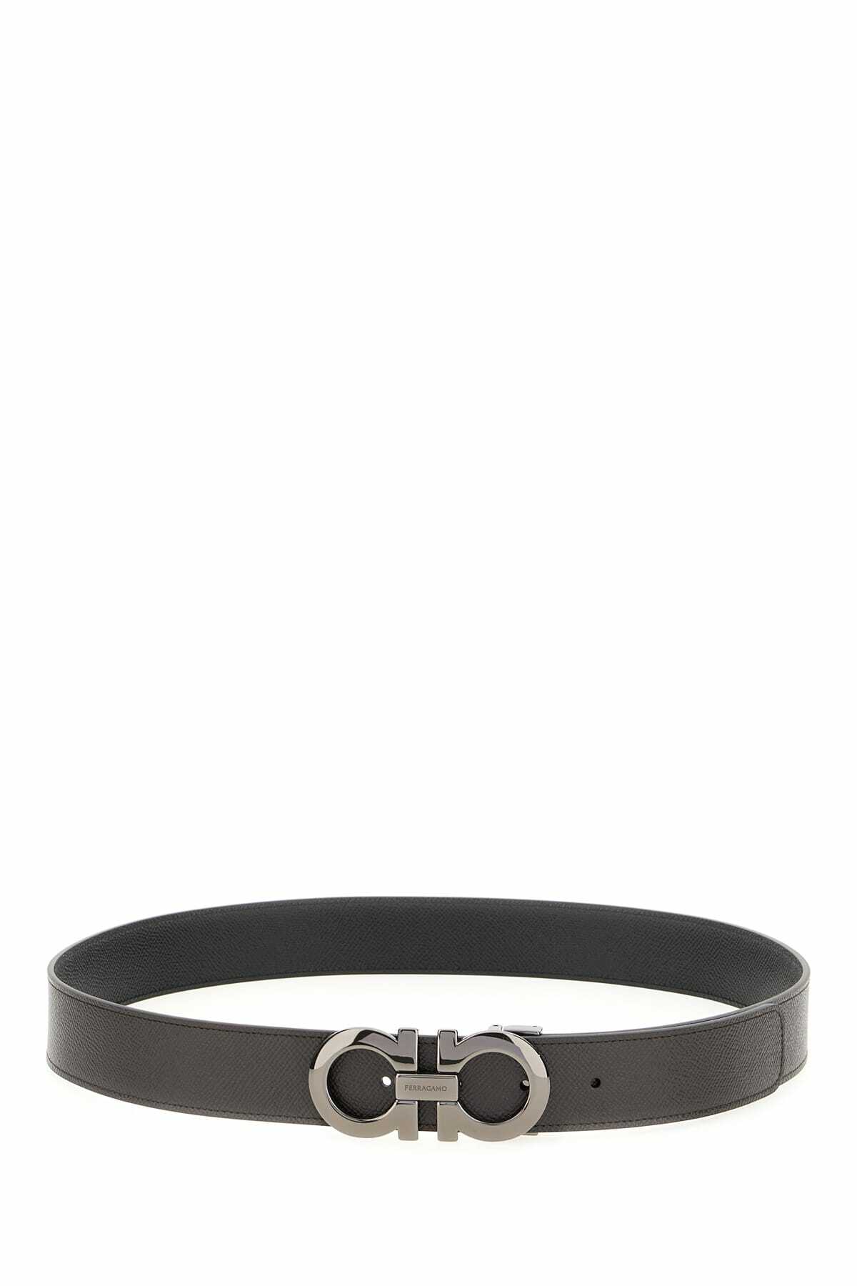 Ferragamo Dark Brown Leather Reversible Belt