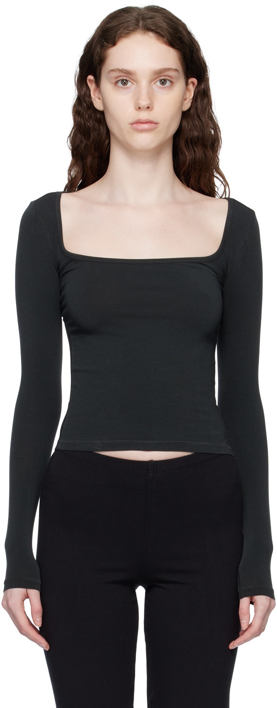 Womens Skims black New Vintage Long-Sleeved T-Shirt