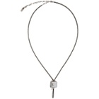 Saint Laurent Silver Addicted To Love Key Necklace