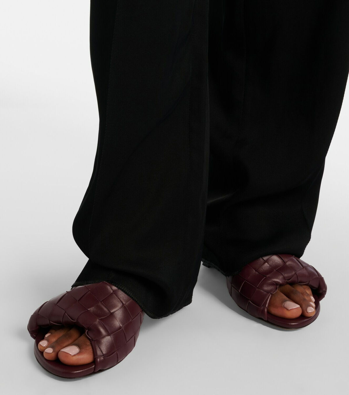 Bottega Veneta Blink 80 Intrecciato leather mules