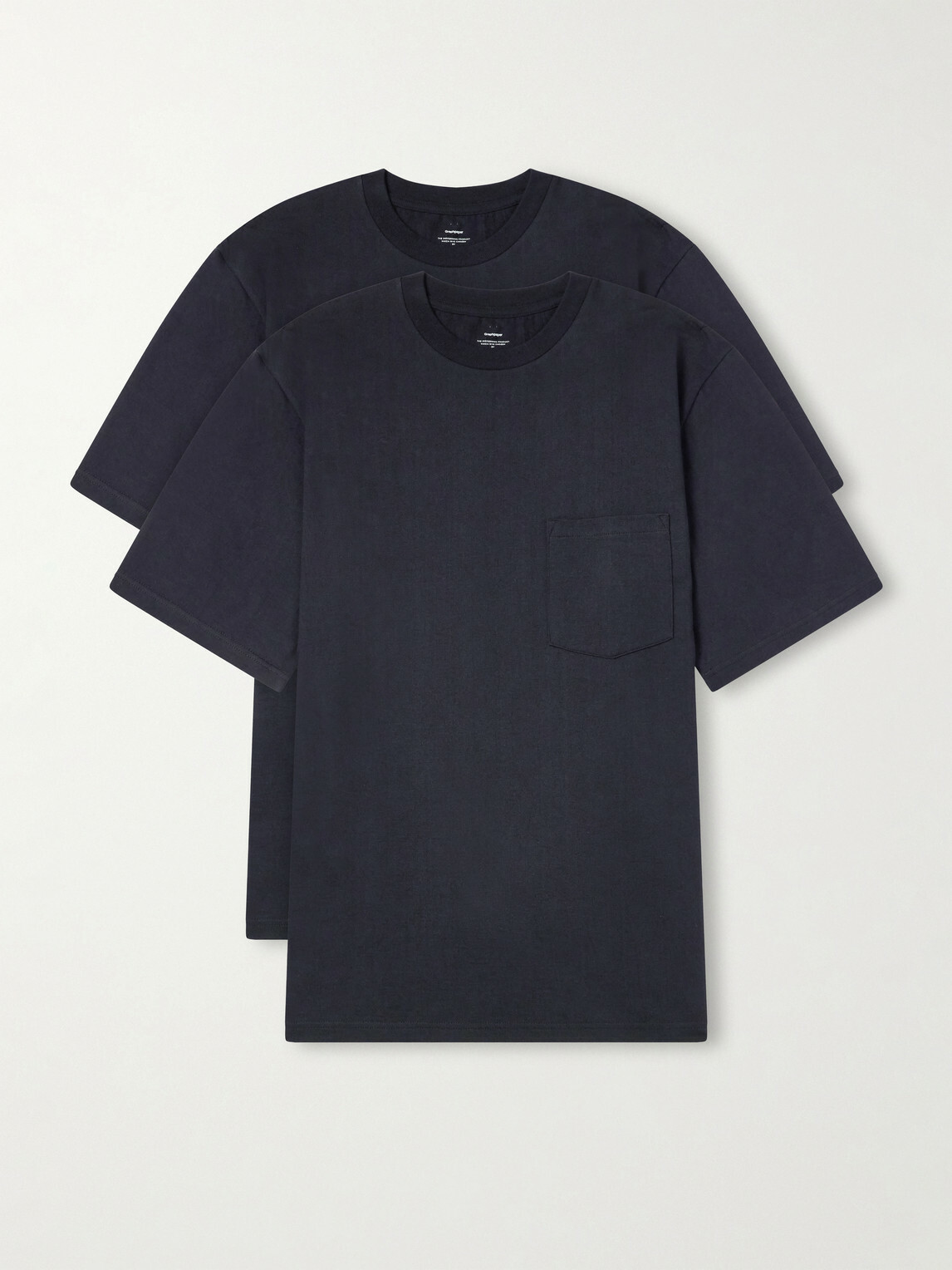 Graphpaper - Set of Two Cotton-Jersey T-Shirt - Black