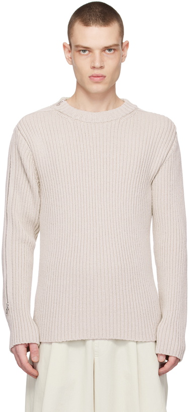 Photo: Dries Van Noten Gray Crewneck Sweater