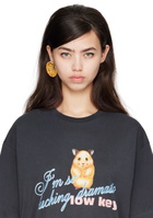 I'm Sorry by Petra Collins SSENSE Exclusive Brown & Silver D'heygere Edition Cookie Single Earring