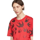 McQ Alexander McQueen Red Swallow T-Shirt