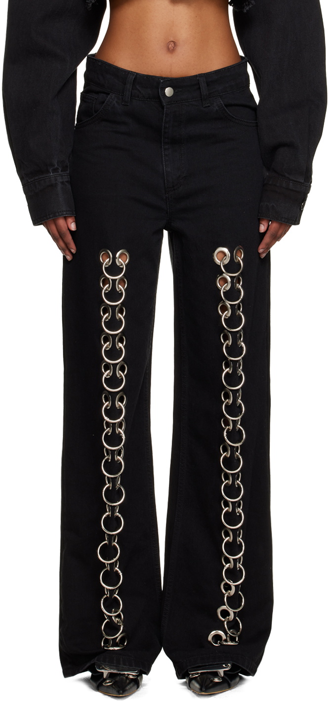 Lado Bokuchava Black Pierced Jeans