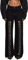 Lado Bokuchava Black Pierced Jeans