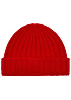 Toteme Ribbed Cashmere Beanie - Red - One Size