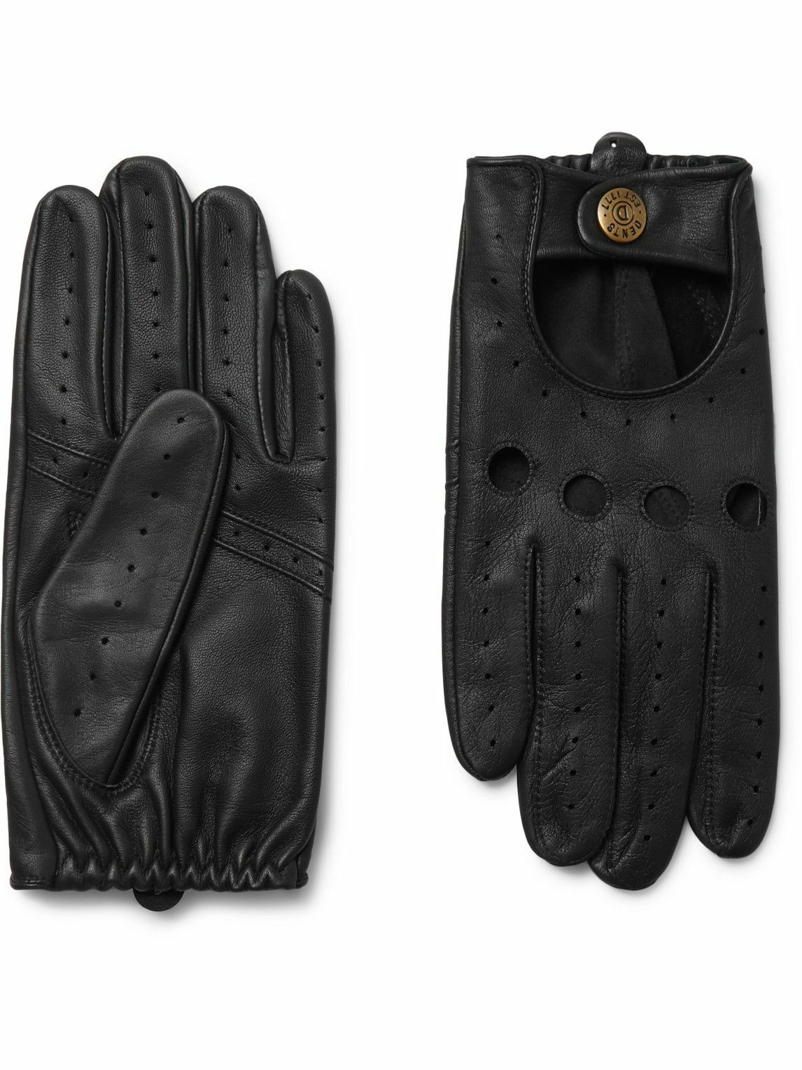 Photo: Dents - Silverstone Touchscreen Leather Driving Gloves - Black