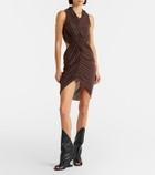 Rick Owens Sunpeel cutout gathered minidress