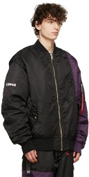 mastermind JAPAN Black & Purple C2H4 Edition Bomber Jacket