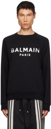 Balmain Black Print Sweatshirt