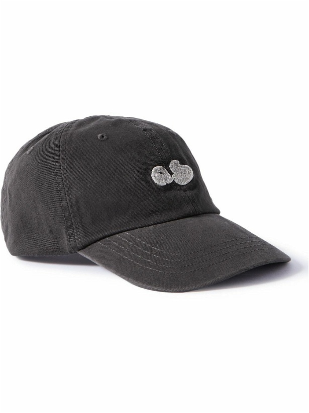 Photo: Acne Studios - Logo-Appliquéd Garment-Dyed Cotton Baseball Cap - Gray