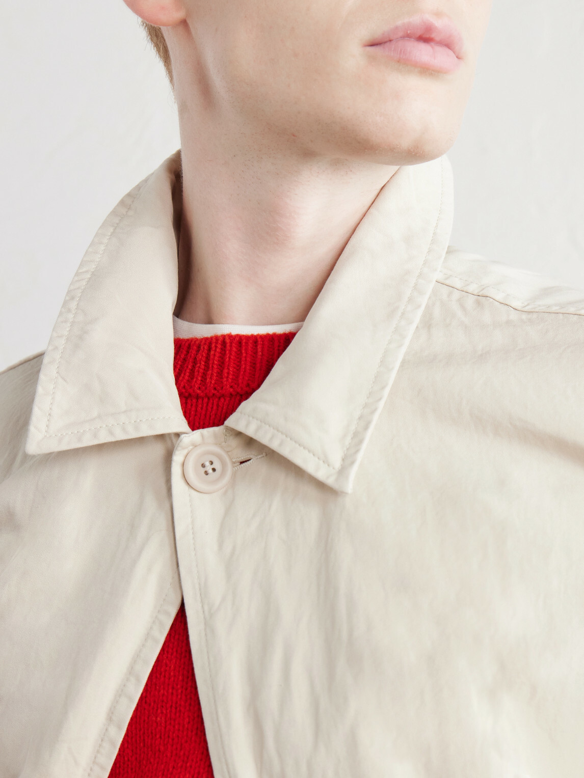 Casey Casey - Weiping Crinkled-Cotton jacket - Neutrals