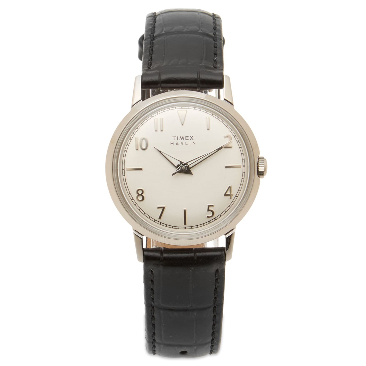 Timex Marlin 34mm 3-Hand Quartz Watch in Silver/Black 